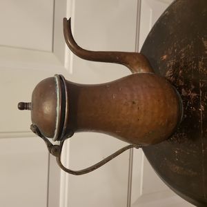 Antique Hand Hammered Copper Tea / Coffee Pot
